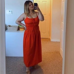 Flirty Red Summer Maxi Dress